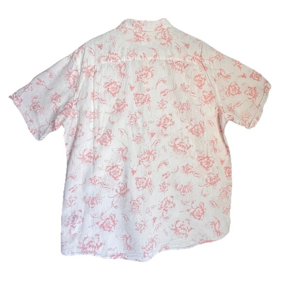 Linen Floral Men’s XL WEATHERPROOF Vintage Dusted Clay Button Down Shirt - Picture 3 of 16